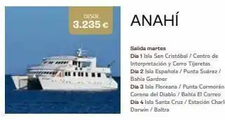 Tui Travel PLC Desde 3.235 € anahí salida martes dia 1 isla san cristóbal / centro de interpretación y cerro tijeretas dia 2 isla españ oferta