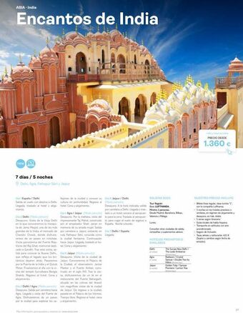 Tui Travel PLC Asia india encantos de india new 7 días / 5 noches ⓒdelhi, agra, fathepur sikri y jaipur dia 1 españa / delhi salida en oferta