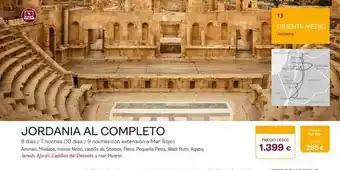 Tui Travel PLC Jordania al completo 8 días / 7 noches (10 días / 9 noches con extensión a mar rojo) ammán, madaba, monte nebo, castillo de oferta