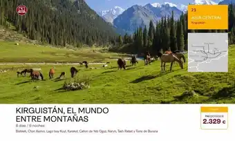 Tui Travel PLC F mi kirguistán, el mundo entre montañas 8 días / 6 noches bishkek, chon kemin, lago issy kuyl, karakol, cañon de yeti og oferta