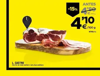 BM Supermercados Paleta de cerdo iberico 50% raza iberica oferta