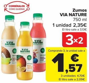 Carrefour Zumos via nature oferta