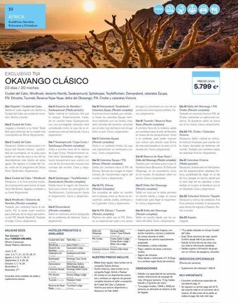Tui Travel PLC 32 áfrica sudáfrica, namibia, botsuana y zimbabue exclusivo tui okavango clásico 23 días / 20 noches ciudad del cabo, w oferta