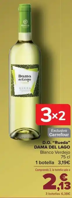 Carrefour D.o. rueda dama del lago blanco verdejo oferta