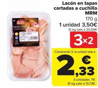 Carrefour Lacón en tapas cortadas a cuchillo mrm oferta