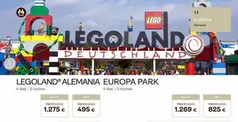 Tui Travel PLC Dec adulto legoland® alemania europa park 4 días / 3 noches 4 días / 3 noches precio desde 1.275 € legoland deutschla oferta
