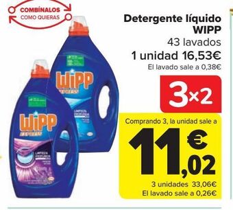 Carrefour Detergente líquido wipp oferta