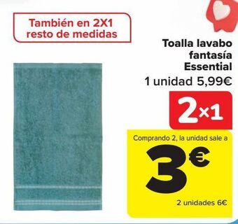 Carrefour Toalla lavabo fantasía essential oferta