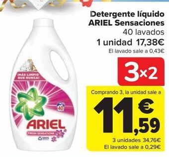 Carrefour Detergente líquido ariel sensaciones oferta