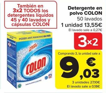 Carrefour Detergente en polvo colon oferta