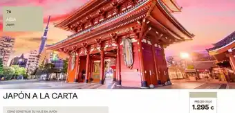 Tui Travel PLC 76 asia japón japón a la carta www tammit precio desde 1.295 € oferta