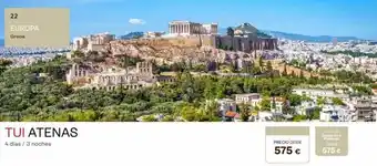 Tui Travel PLC 22 europa grecia tui atenas 4 días / 3 noches eut precio desde 575 € ext santorini mykonos desde 575 € oferta