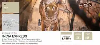 Tui Travel PLC 82 asia india ft s exclusivo tui india express 8 días / 6 noches (10 días / 8 noches con extensión a ranthambore, 11 dí oferta