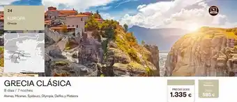 Tui Travel PLC 24 europa grecia defen olymp grecia clásica 8 días / 7 noches atenas, micenas, epidauro, olympia, delfos y meteora pre oferta
