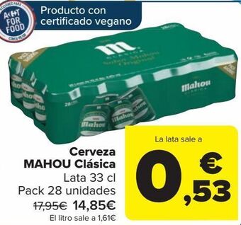 Carrefour Cerveza mahou clásica oferta