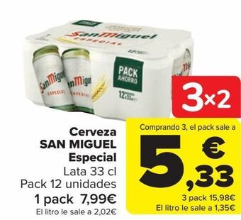 Carrefour Cerveza san miguel especial oferta