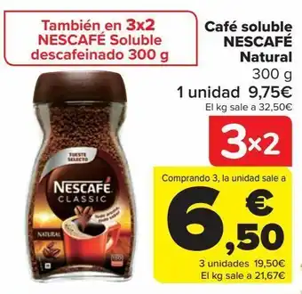 Carrefour Café soluble nescafé natural oferta