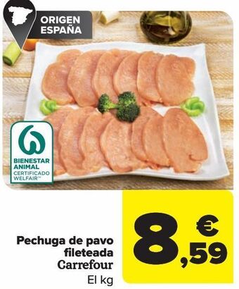 Carrefour Pechuga de pavo fileteada carrefour oferta