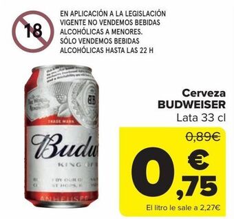 Carrefour Cerveza budweiser oferta