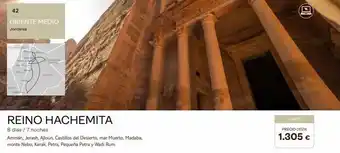 Tui Travel PLC 42 oriente medio jordania medite peny cas danes reino hachemita 8 días / 7 noches ammán, jerash, ajloun, castillos del oferta