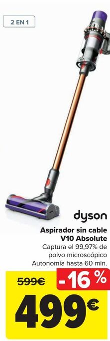 Carrefour Dyson aspirador sin cable v10 absolute oferta