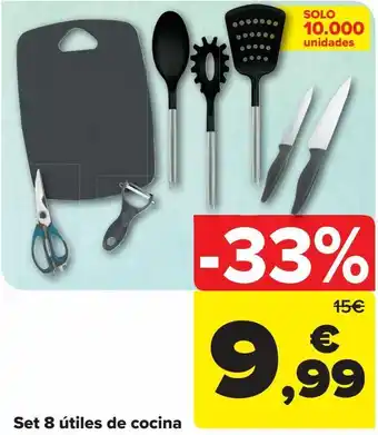 Carrefour Set 8 útiles de cocina oferta