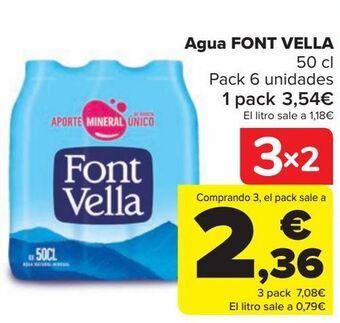 Carrefour Agua font vella oferta