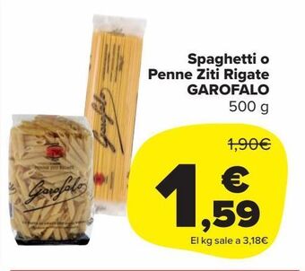 Carrefour Market Spaguetti o penne ziti rigate garofalo oferta