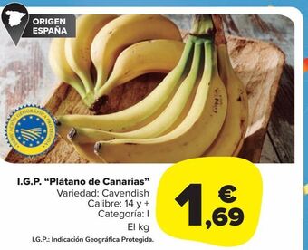 Carrefour Market I.g.p. plátano de canarias! oferta