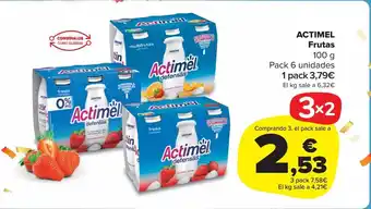 Carrefour Market Actimel frutas oferta
