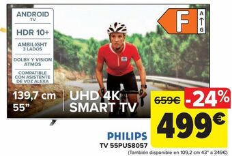 Carrefour Philips tv 55pus8057 oferta