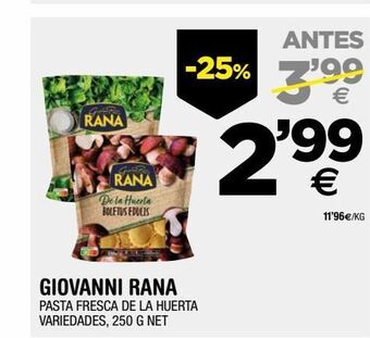 BM Supermercados Giovanni rana pasta fresca de la huerta variedades, 250 g net oferta