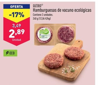ALDI Hamburguesas de vacuno ecológicas oferta