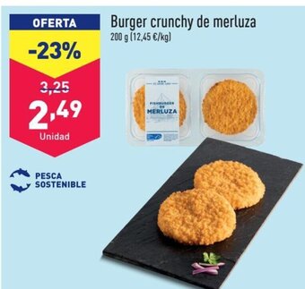 ALDI Burger crunchy de merluza oferta