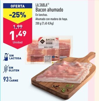 ALDI Bacon ahumado oferta