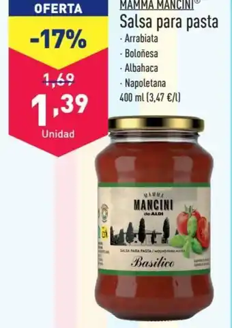 ALDI Salsa para pasta oferta