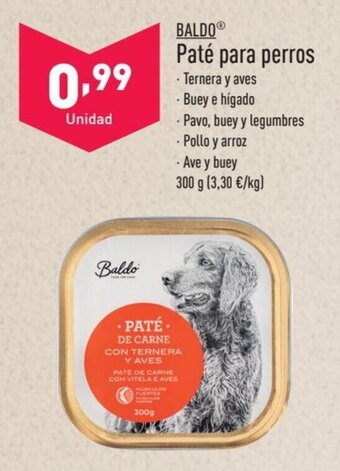 ALDI Paté para perros oferta