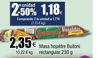 FROIZ Masa hojaldre Buitoni rectangular 230 g oferta