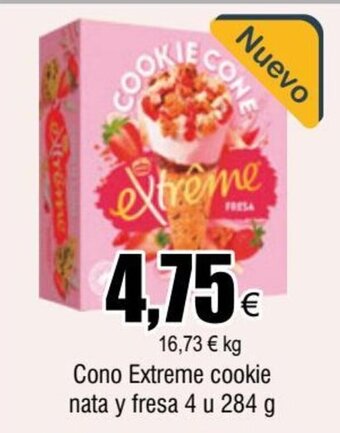 FROIZ Cono Extreme cookie nata y fresa 4 u 284 g oferta