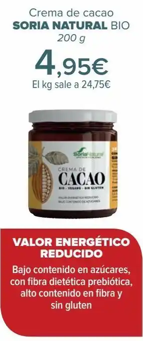 Carrefour Crema de cacao soria natural bio oferta