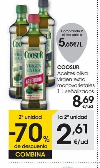 Eroski Coosur aceite virgen extra hojiblanca 1 l oferta