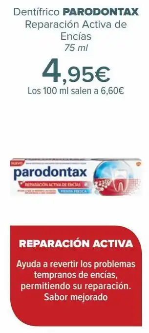 Carrefour Dentífrico parodontax reaparación activa de encías oferta