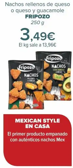 Carrefour Nachos rellenos de queso o queso y guacamole fripozo oferta