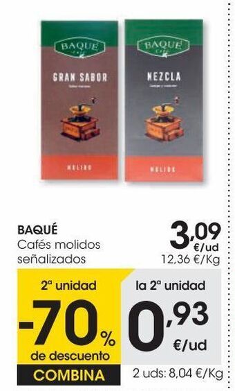 Eroski Baque café molido mezcla 50/50 250 g oferta