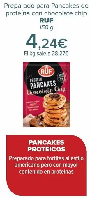 Carrefour Preparado para pancakes de proteína con chocolate chip ruf oferta
