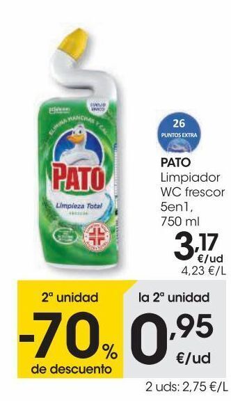 Eroski Pato limpiador wc frescor 5en1 750 ml oferta