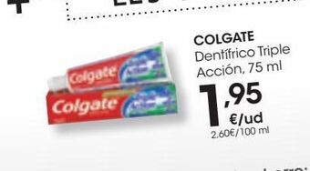 Eroski Colgate dentífrico triple acción, 75 ml oferta