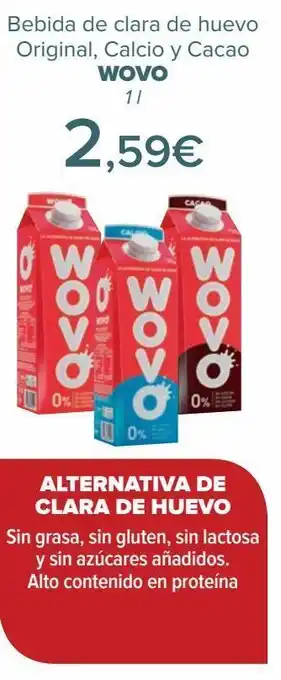 Carrefour Bebida de clara de huevo original, calcio y cacao oferta
