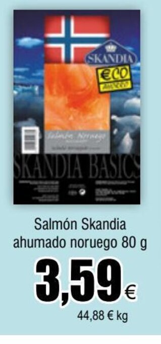 FROIZ Salmón Skandia ahumado noruego 80 g oferta