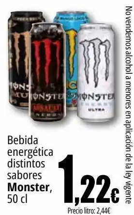 UDACO Bebida energética monster oferta